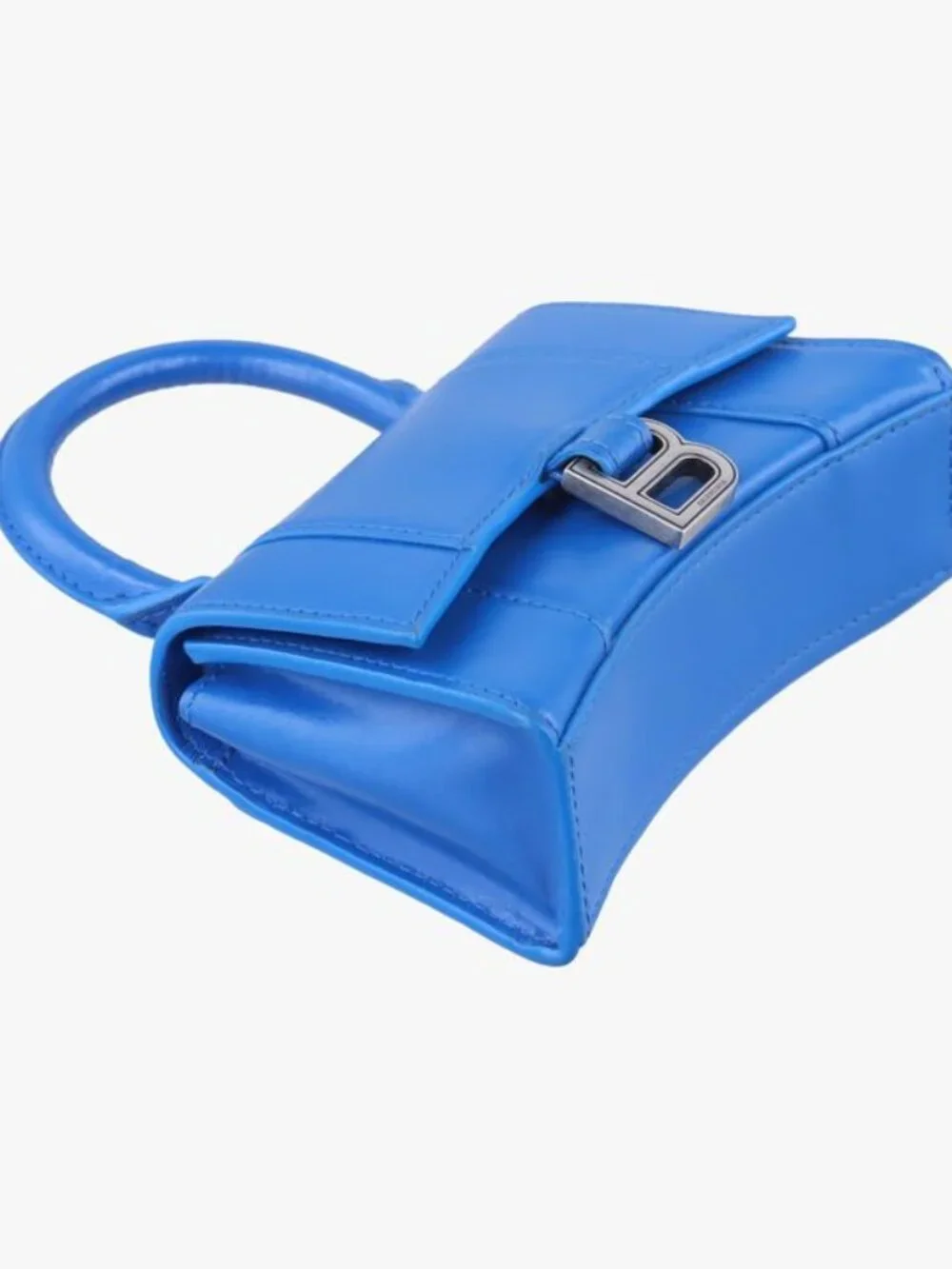 Balenciaga Hourglass Mini Blue Leather Belt - Picture 5 of 16
